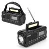 10000mAh Emergency Hand Crank Radio 4 Ways Powered Portable Emergency Radio Reading Lamp Headphone Jack SOS for Outdoor Survival
