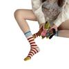 Color Striped Color Matching Cotton Socks Medium Tube Socks Street Trend Double Luo Kou Couple Socks