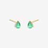 ESTELLE [Official] [Web Exclusive] Women's K10 Yellow Gold Earrings with Emerald (May Birthstone) and Drop Motif (0222-9756-0019-0000)