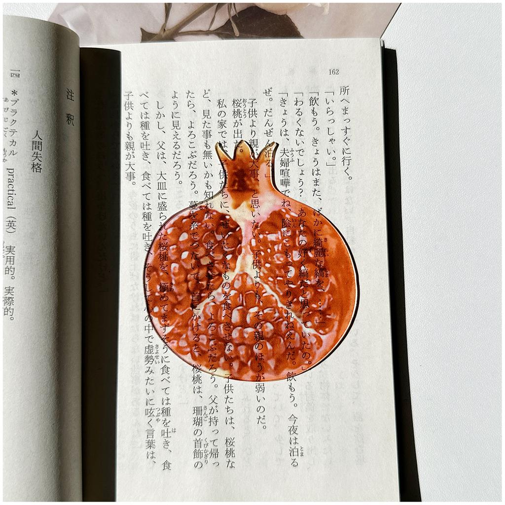 Creative Fruit Slice Bookmarks Simulation Funny Translucent Design For Fixed Book Cartoon Cute Acrylic Note Bookmarks Gifts