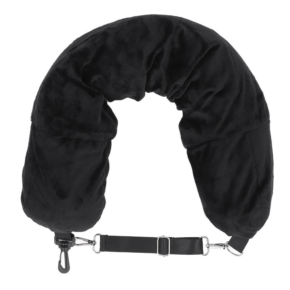 

Durable Soft Neck Pillow Storage Bag With Adjustable Straps Portable Stuffable Travel Pillow Multifunctional Pillow Car Travel чёрный