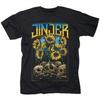 Jinjer Band Skull Flower Black Cotton T Shirt Full Size S-5XL