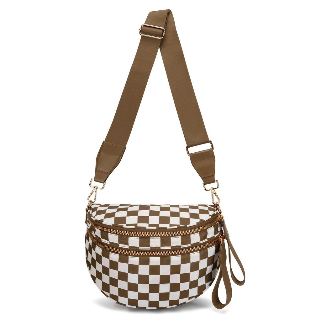 Women Adjustable Strap Crossbody Bag Vintage Shell Waist Bag Casual Daily Shoulder Purse