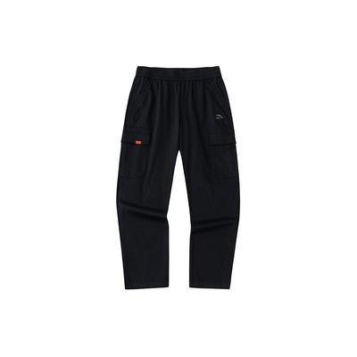 Good Things Happen Solid Color Outdoor Sports Elastic Straight Loose Casual Pants Men Bottoms Basic-Black 952418501-2