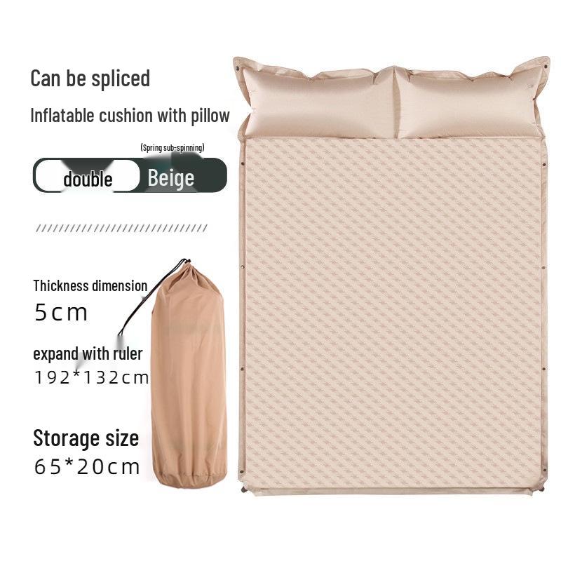 Double Camping Inflatable Mattress Pad for Tent or Home
