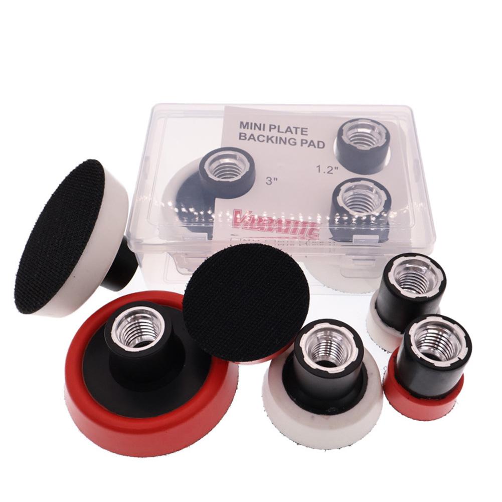 3pcs/set 1/2/3 Inch Backing Pad Sanding Polishing Pad Holder Sponge Pad 5/8-11 Thread For Rotary Polishing Machines