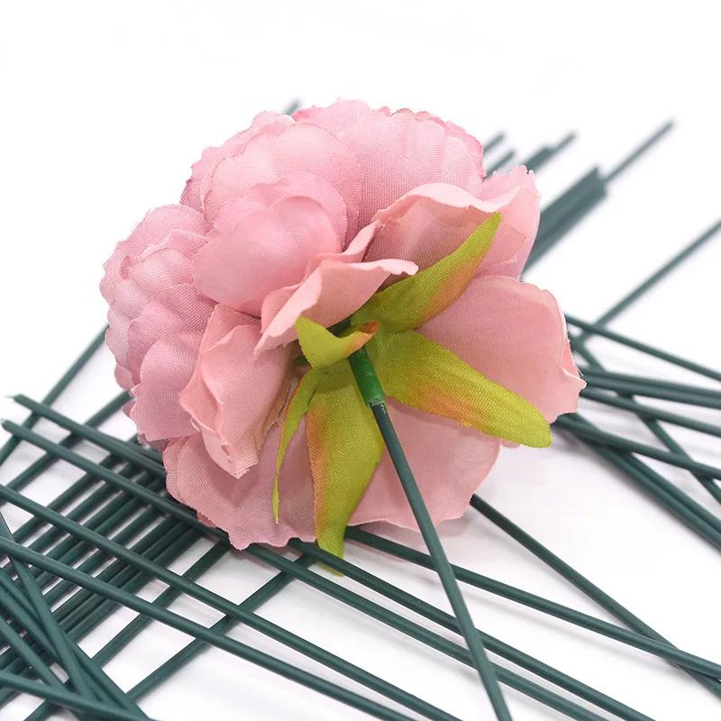 100Pcs/Pack Metal Simulation Flower Accessories Iron Craft Wire For DIY Crafting Floral Flower Stem Wire Handicrafts