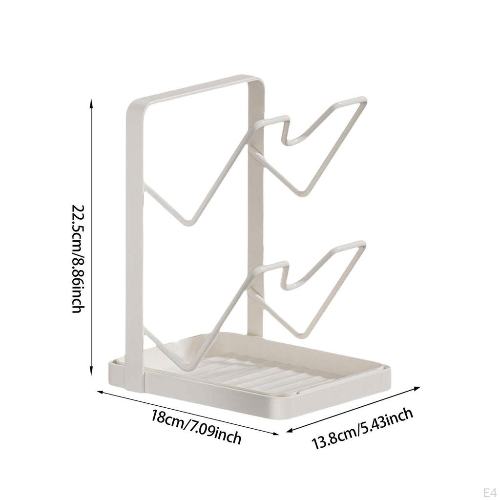 Cutting Board Holder Utensils Cover Rack Multifunctional with Tray Pot Lid for Countertop