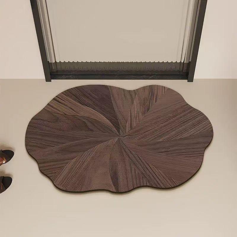 

Wood Grain Quick-Dry Non-Slip Diatom Mud Bathroom Mat, Water-Absorbent Floor Mat for Shower and Toilet. 40x60cm (2.5cm thick)