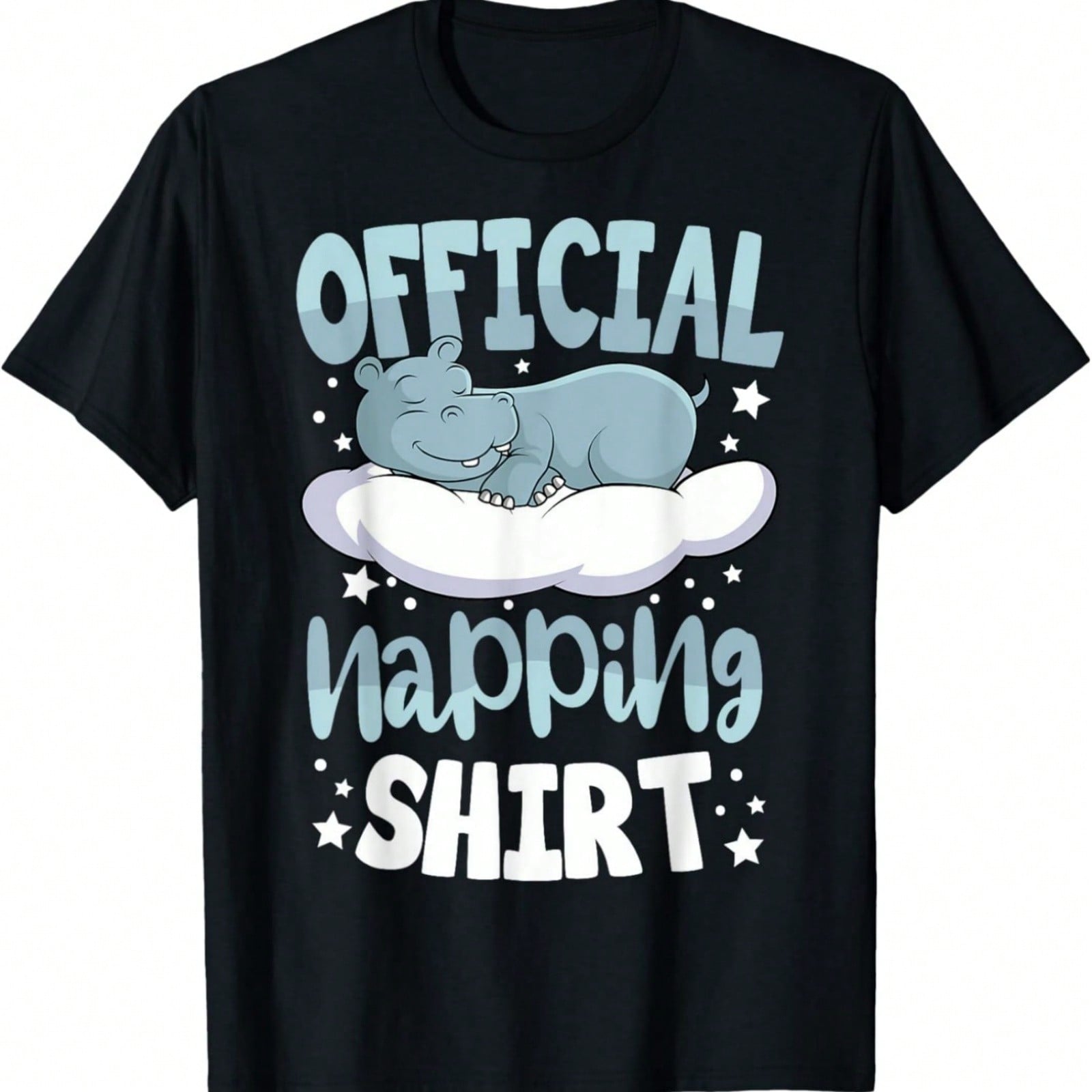 Sleeping Hippo Pyjamas Hippopotamus Lover Official Napping T-Shirt S