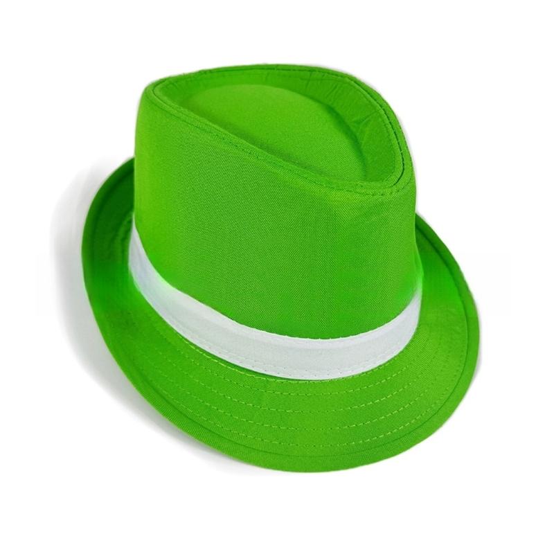 Unisex Green Irish Hat White Ribbon Patricks Day Festival Hat for Men Women Patricks Day Parties Festival Celebration