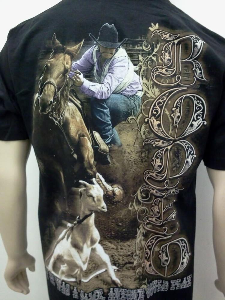 RODEO МУЖСКАЯ Бесплатная доставка Новая мужская рубашка Размеры S, M, L, XL, 2XL Унисекс футболка XXL