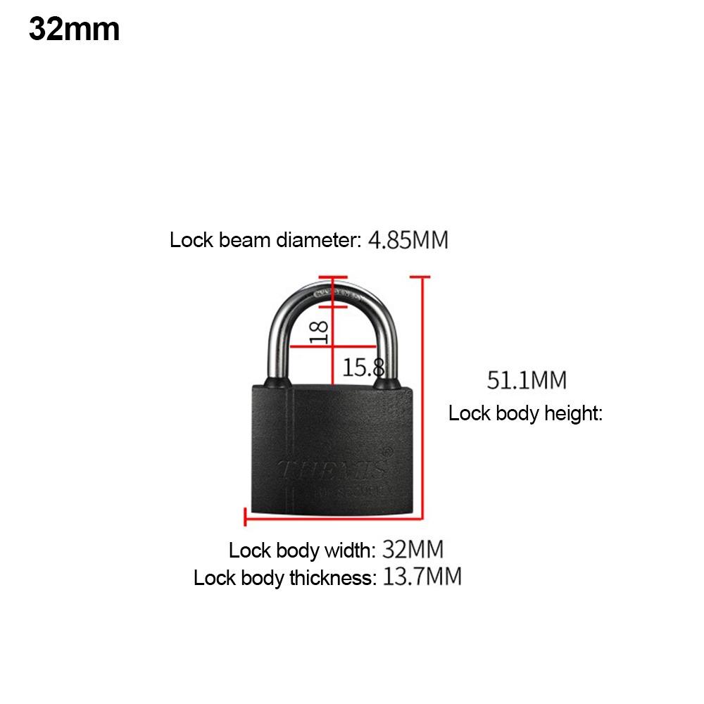Waterproof Heavy Duty Padlocks with Keys Door Lock Convenient Security Lock  Outdoor 32mm