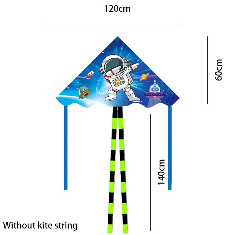 

Kite Cartoon Childrens Triangular Breeze Easy To Fly Long Tail Curved Edge Style G