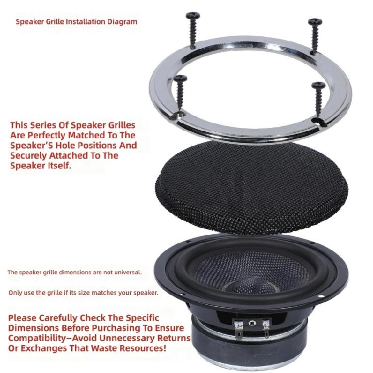 2-10inch" Subwoofer Speaker Grilles Protective Metal Mesh Protections for Home Sound Systems