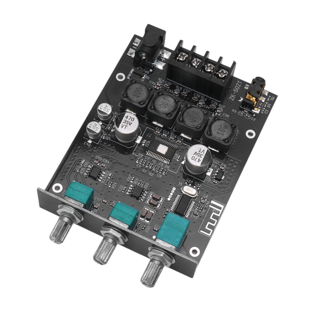 Bluetooth 5.0 Audio Amplifier Module Treble Bass Control Power AMP Board for Passive Speaker 50W+50W DC9‑24V