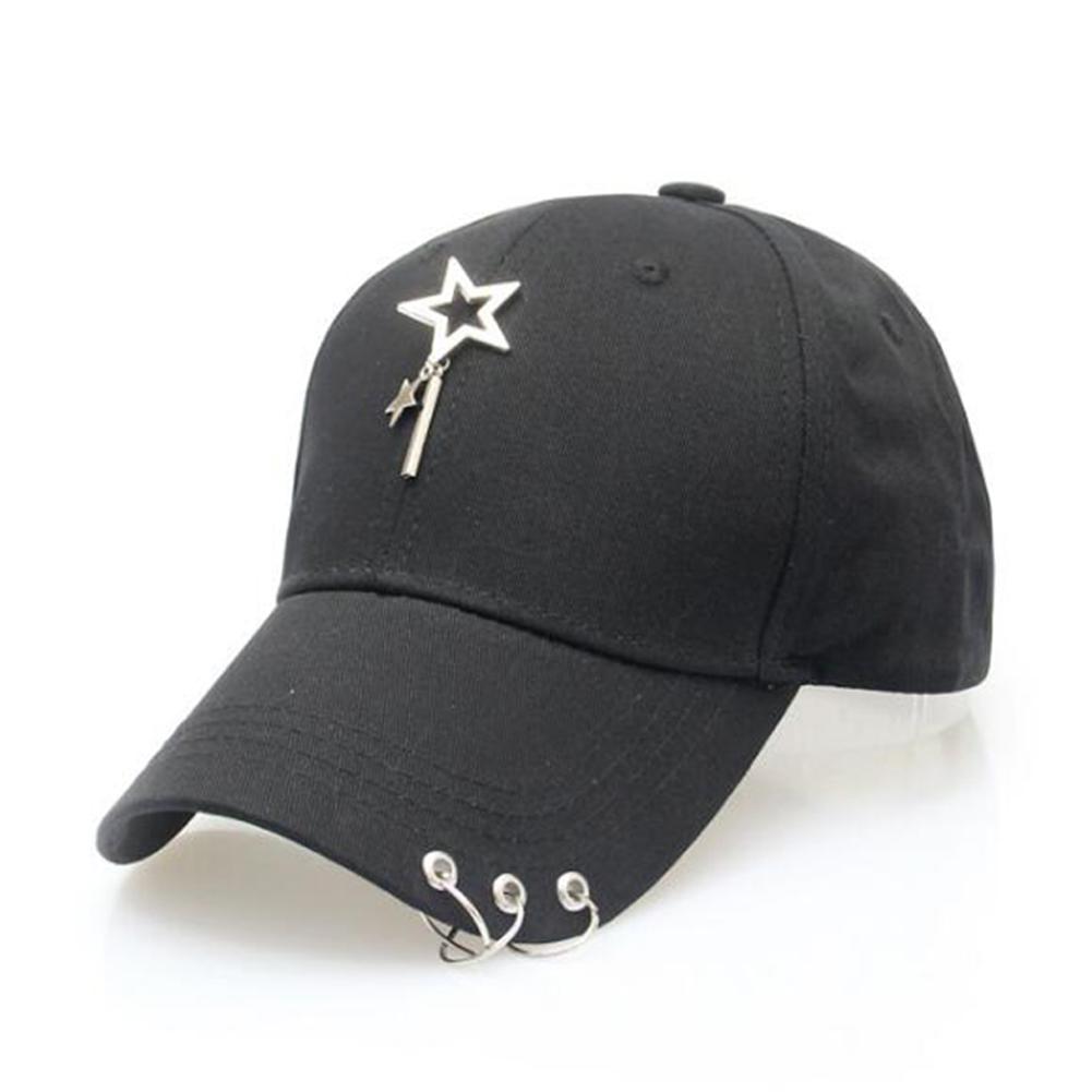 Men Women Unisex Adjustable Star Iron Ring Baseball Hat
