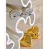 Yhpup 30mm Bigger Thicker 316L Stainless Steel Heart Love Stud Earrings Metal 18K Gold Plated Waterproof Charm Jewelry Women New