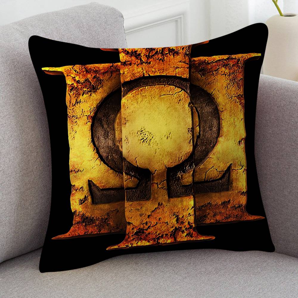 Game God Of War Cute Cartoon Two-dimensional Pillowcase Bedroom Sofa Cushion Cover Nap Pillow Cover