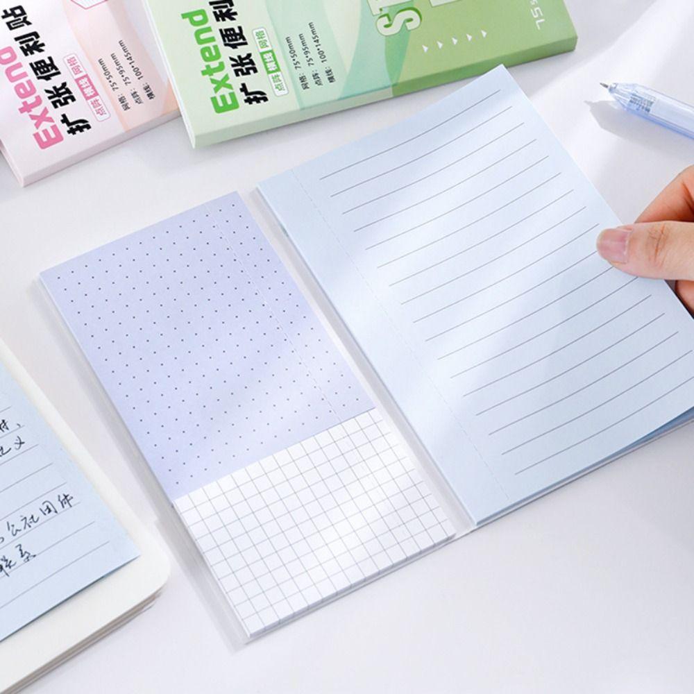 Lined/Dotted/Grid Sticky Notes Extendable Extendable Sticky Notes Self-Stick Notes  Students
