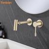 Tenban Rotatable Wall-Mounted Copper Gunmetal Faucet for Hot & Cold Washbasin.