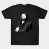 Men Black Print T-shirt Laszlo Cravensworth Portrait No-Cut Transfer Paper Print Cotton Tshirt