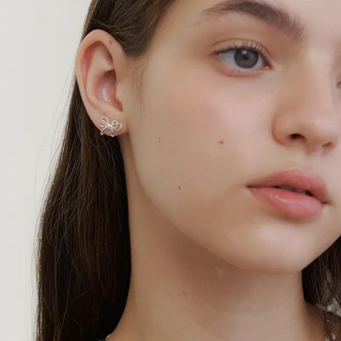 Double ribbon Earring