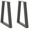 Vidaxl Coffee Table Legs, 2 Pcs, Anthracite, 60X(72-73) Cm, Steel