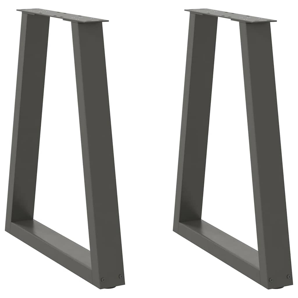 Vidaxl Nogi Do Stolika Kawowego, 2 Szt., Antracyt, 60X(72-73) Cm, Stal