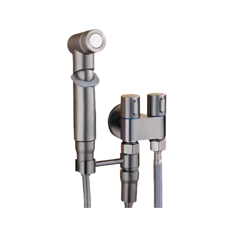 Universal Fit High Pressure Brass Bidet Sprayer with Scratch-Resistant Surface  Space Saving Easy Installation