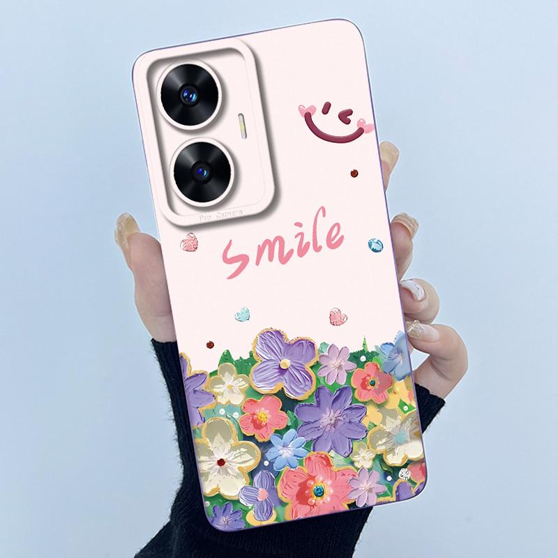 Hülle für Realme C55 NFC Realme C55 4G Narzo N55 2023 Handyhülle Süßer Panda Süße Mädchen Katzen Weiches Silikon Stoßfeste Abdeckung