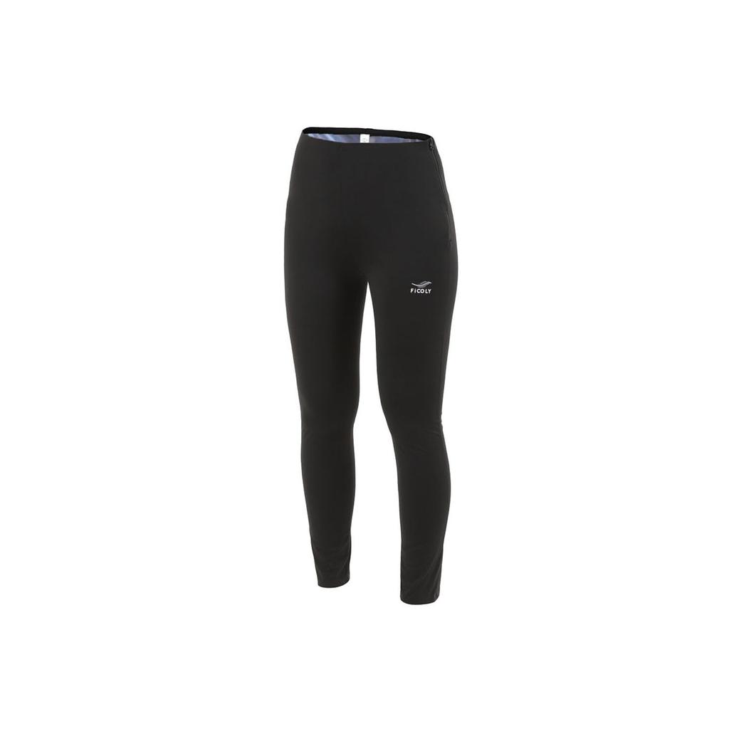 FiCOLY Cropped Sauna Yoga Sauna Plus Women's Pants, Sweat-Reducing Leggings, High-Waisted, Sports, Suit, Washable, Sizes, FSPW-3 (Blue, 3XL)