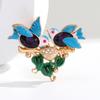 Stylish Alloy Bird Pin With Sturdy Plating Portable for Outfits Bags and Gift Giving