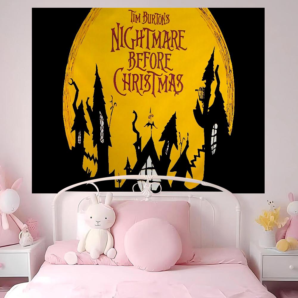 

The NNightmare BBefore CChristmas Anime Tapestry Art Science Fiction Room Home Decor Wall Art Decor 74x94cm(29x37in)
