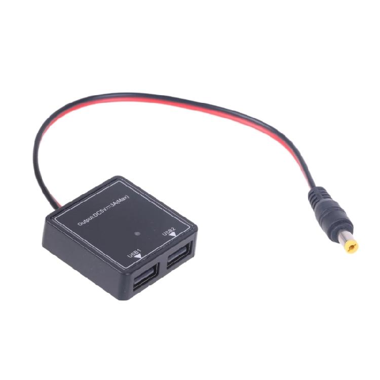 6V30A to 5V3A USB Fast Charge Car Charging Adapter DC5521 to Two USB Connection