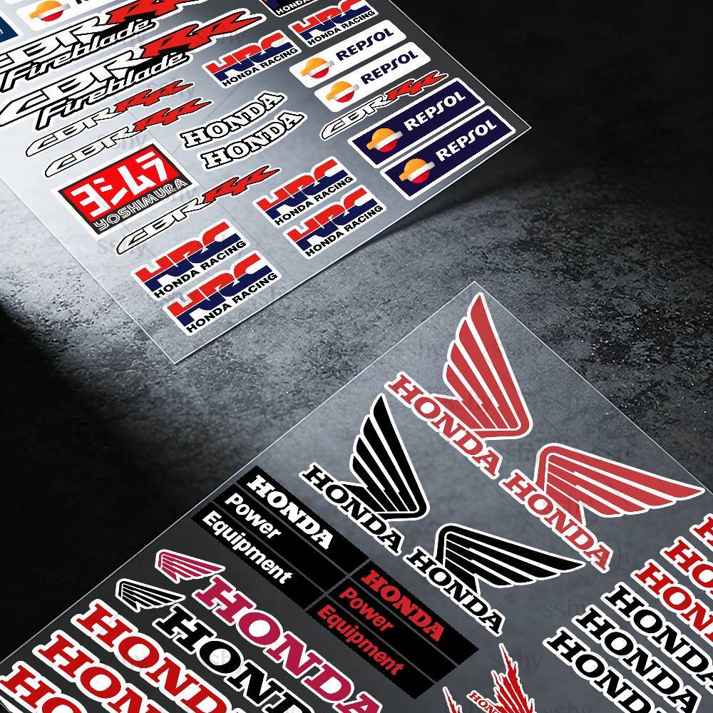 For HONDA Reflective Motorcycle Stickers, 3M Safety Warning At Night In the Dark Scooter Helmets