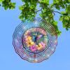Vibrant 10-inch Hummingbird Wind Spinner – 3D Metal Kinetic Sculpture with 360° Rotating Hook, Floral & Bird Design – Outdoor/Indoor Garden Decor,