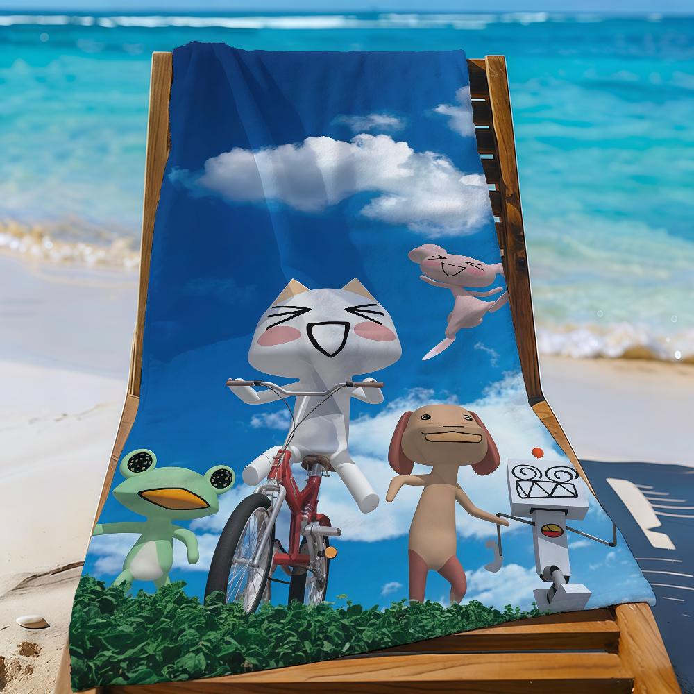 Cartoon I-Inoue Toro Kawaii Towel Sports Quick Dry Travel Camping Gear Sandproof Soft Light Large Beach Towel