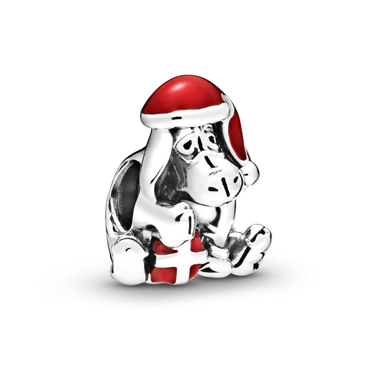

Pandora Disney Series Earring Charms Men Accessories 798449C01 Silver/Red,F