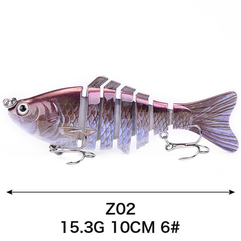 7-Section 10cm Multi-Jointed Fish Bait: Hard Plastic, Artificial, Bionic, Freshwater Lure.