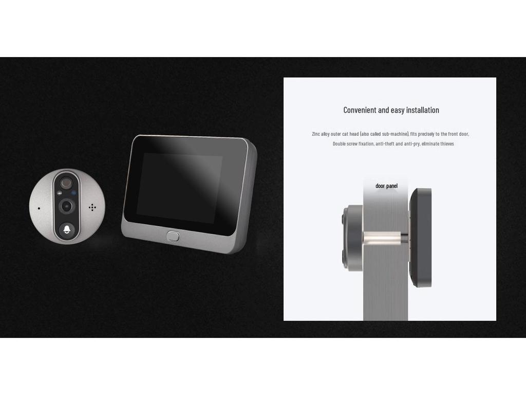 WiFi Smart Tuya Video Doorbell and Surveillance Camera with Remote Control and Wireless Connectivity