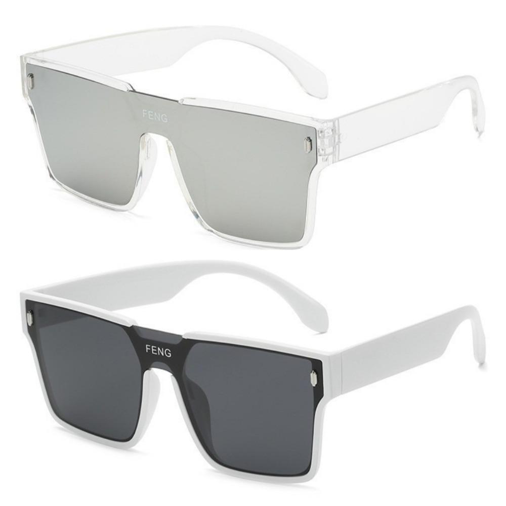 Retro Korean One-piece Large-frame Windproof Sunglasses Women's Retro Ins Yellow Glasses Men's Driving UV400