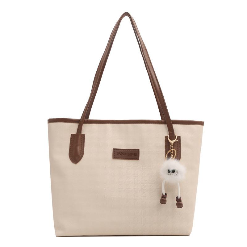 Fashion Student Bag Large Capacity Pu Shoulder Bag With Zipper Closure For School And Work