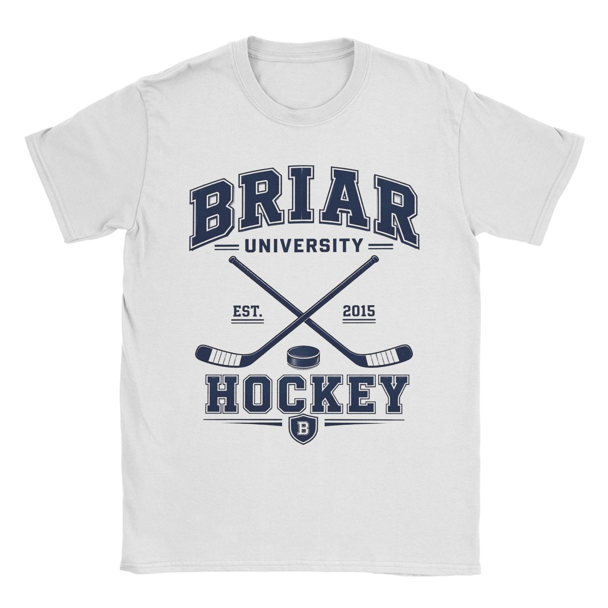 Leisure Briar U Hockey Est 2025 Off Campus Tshirt Unisex Unisex 100 Cotton T Shirt Hockey Rounisexce Short Sleeve Tees Clothing S
