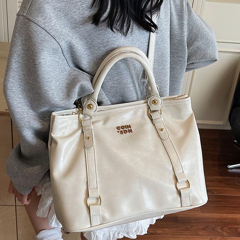 2025 New Korean Version Fashionable and Foreign Simple Messenger Bag Large-capacity College Student Tote Bag Casual Shoulder Bag