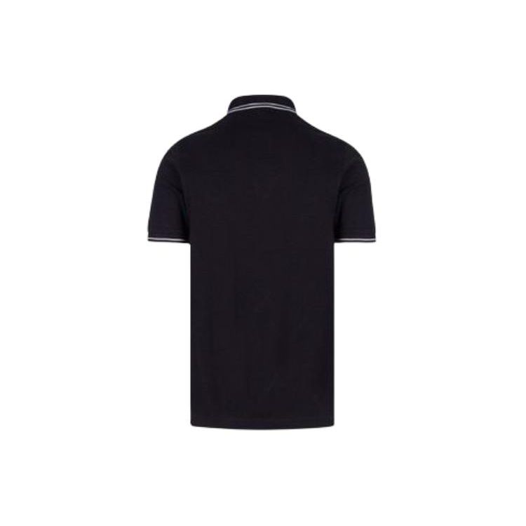 Stone Island Compass Patch Logo Polo Shirt Black Men Tops 80152SC18-A0029