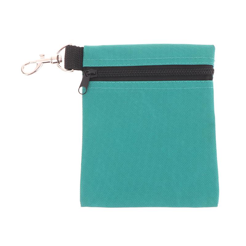 Golf Ball Carrier Bag With Metal Lobster Buckle Portable Golf Tee Holder Container Case Golf Ball Zipper Golf Ball Waist Pouch