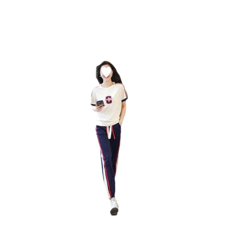 Women's Spring Clothing Set - Athletic Pants Suit - Korean Version - Loose-Fitting, Fashionable Sweatshirt - Casual Clothing Set of Two Pieces