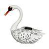 Solar Swan Garden Ornament Hand-Painted Outdoor Decorative Figurine Waterproof
