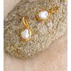 Yhpup Baroque Imitation Pearls Drop Dangle Earrings for Women Stainless Steel Golden Fashion Daily Charm Ear Jewelry Recommend